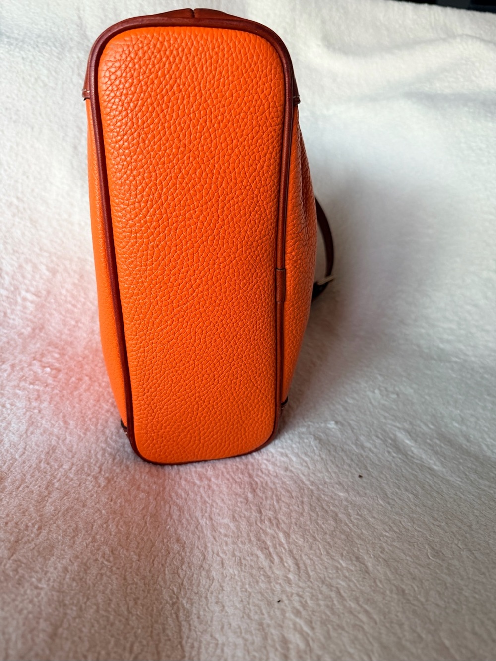 Dooney & Bourke Orange Pebbled Leather Convertible Shoulder/Crossbody Bag - Picture 6 of 16